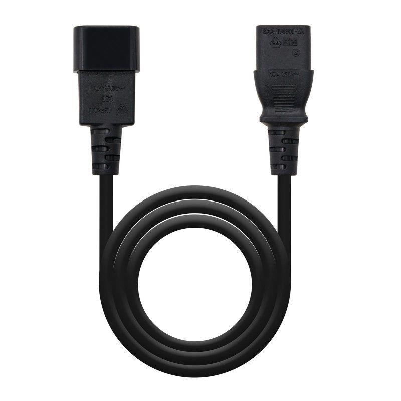 CABLE ALIMENTACION IEC C13/H - IEC C14/M 3M