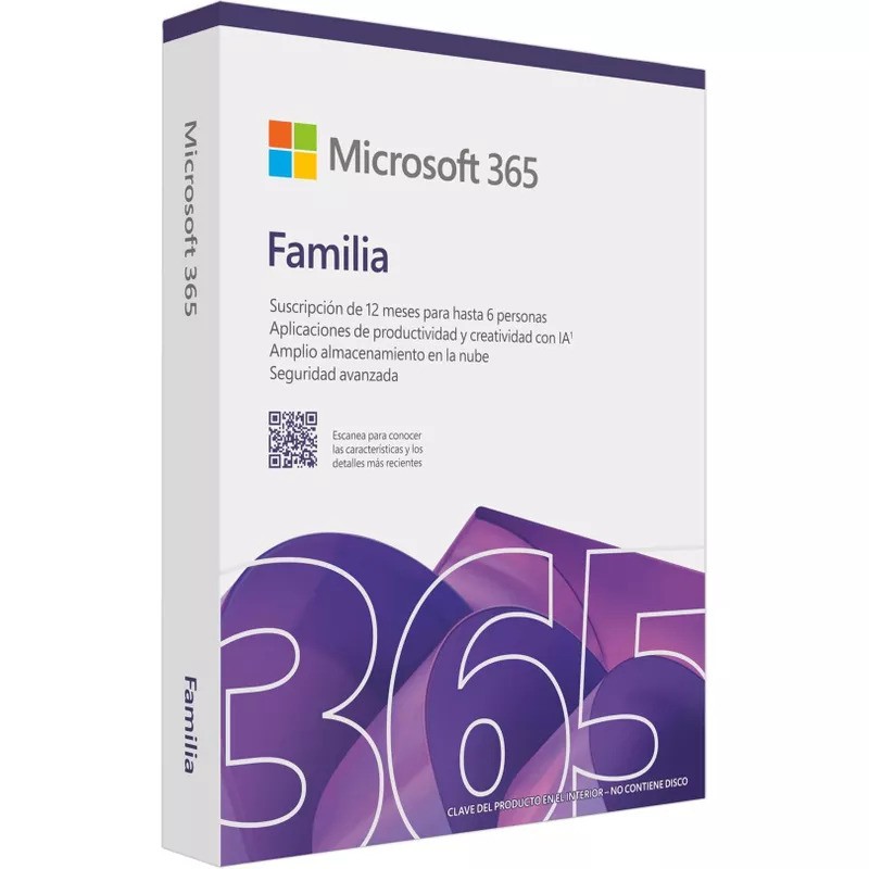 MICROSOFT OFFICE 365 HOME/FAMILY 6 USUARIOS ( LIC. ELECTRONICA )