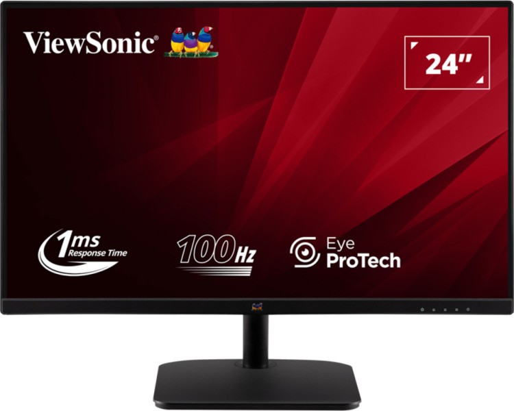 MONITOR VIEWSONIC 24 IPS 100HZ 1MS SLIM FRAME HDMI VGA EYE PROTECH 3YR GAR