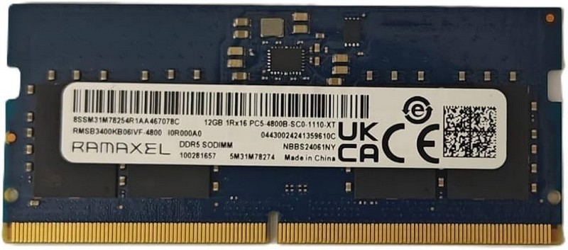 MEMORIA SODIMM 12GB RAMAXEL DDR5 4800MHZ