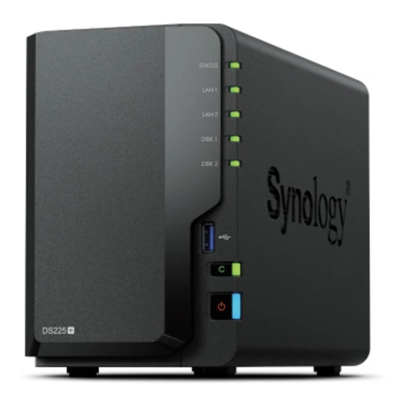 UNIDAD NAS SYNOLOGY DISKSTATION DS225+ 2 BAHIAS 3.5/2.5 2GB DDR4
