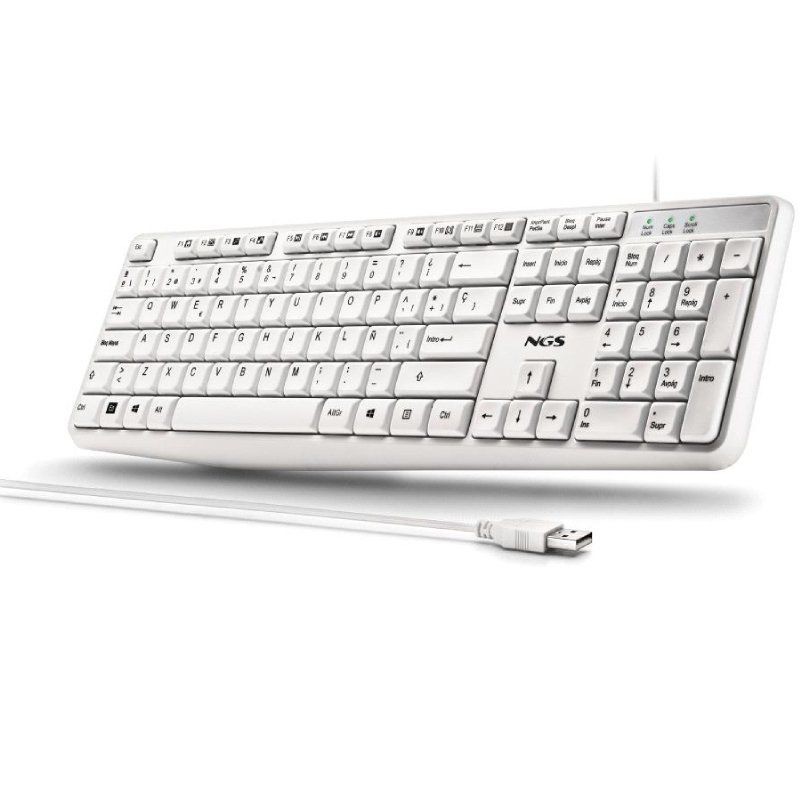 TECLADO NGS HERITAGESPANISH USB MULTIMEDIA WHITE