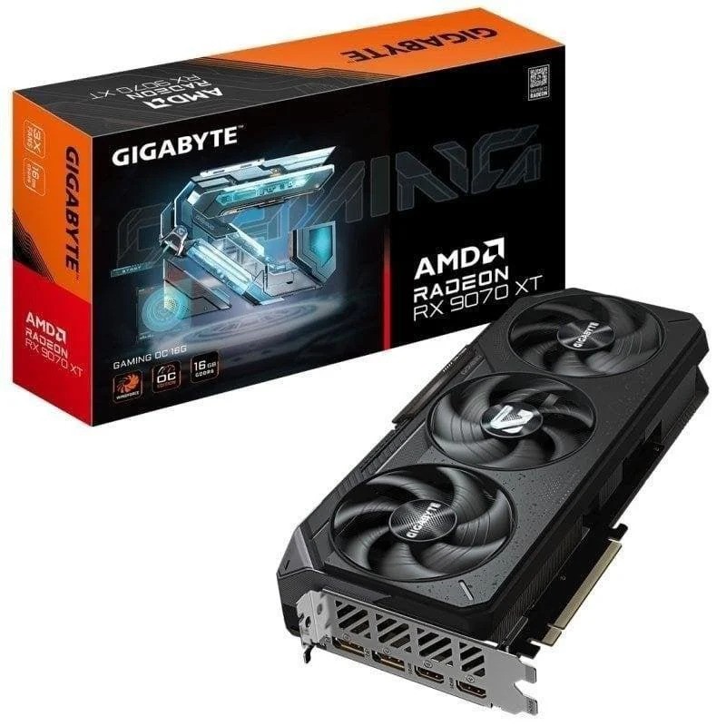 TARJETA DE VIDEO GIGABYTE RADEON RX 9070 XT GAMING OC 16GB GDRR6 PCIE 5.0
