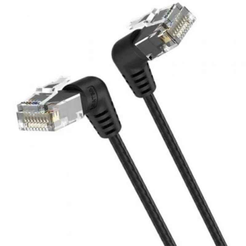 CABLE DE RED CAT6A UTP 1M VENTION ACODADO BLACK