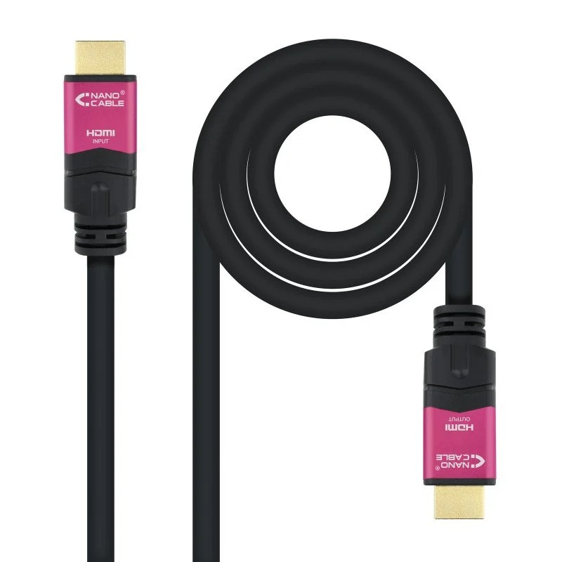 CABLE HDMI 2.0 ALTA VELOCIDAD 4K NANOCABLE 15M BLACK