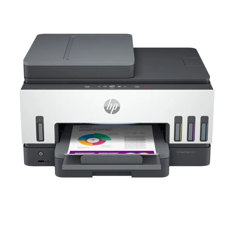 IMPRESORA HP SMART TANK MULTIFUNCION 7605 COLOR WIFI DUPLEX WHITE/GREY