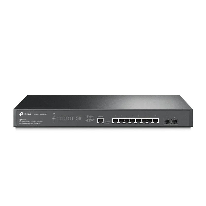 SWITCH TP-LINK OMADA L2+ 8 PUERTOS 2 SFP+10G POE+