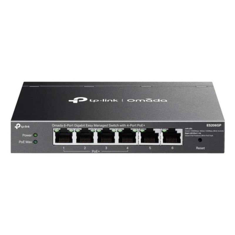 SWITCH TP-LINK ES206GP GIGABIT 6 PUERTOS POE+