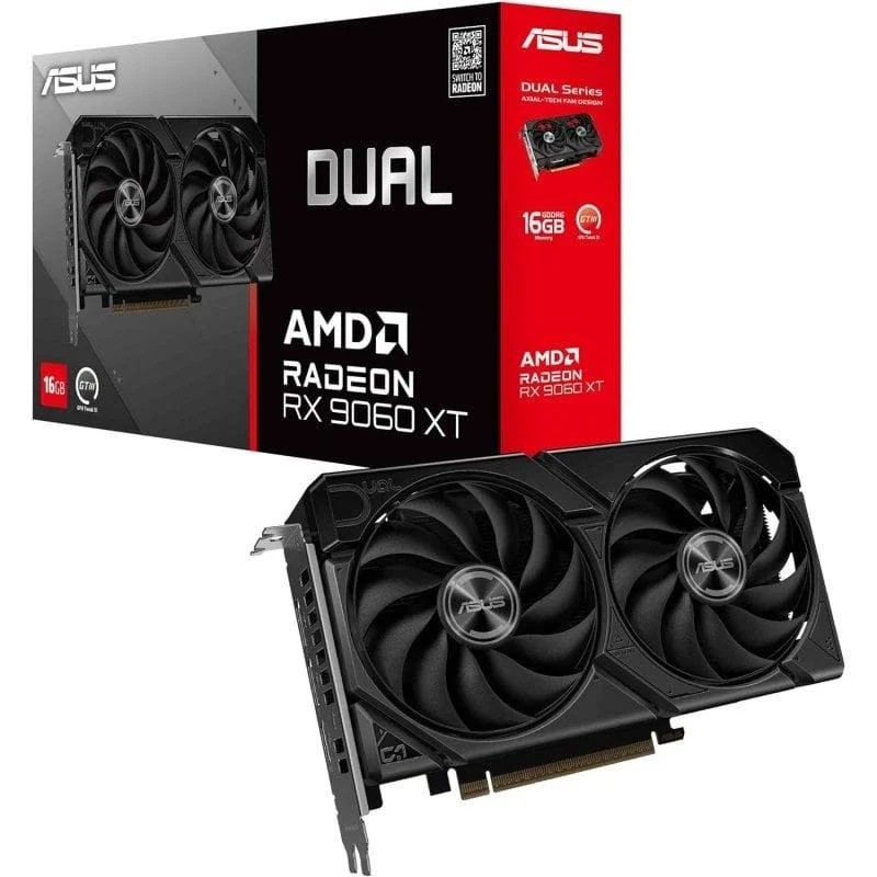 TARJETA DE VIDEO ASUS RADEON PRIME RX 9060 XT 16GB DUAL GDRR6 PCIE
