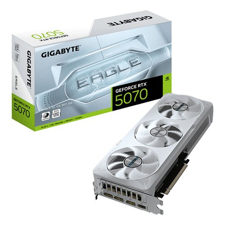 TARJETA DE VIDEO GIGABYTE NVIDIA RTX 5070 EAGLE OC ICE SFF 12GB GDRR7 PCIE 5.0 WHITE