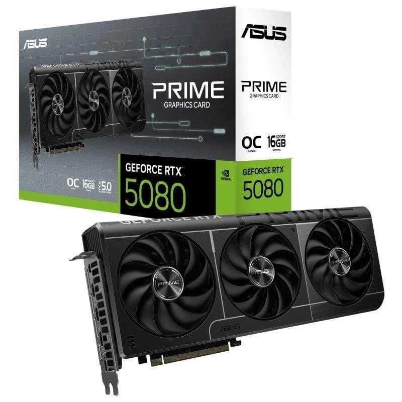 TARJETA DE VIDEO ASUS PRIME RTX 5080 16GB OC GDRR7 PCIE