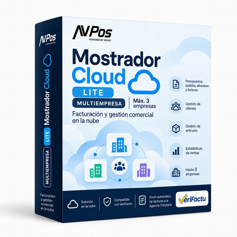 LICENCIA AVPOS MOSTRADOR CLOUD LITE MULTIEMPRESA ( MAX 3 EMPRESAS )