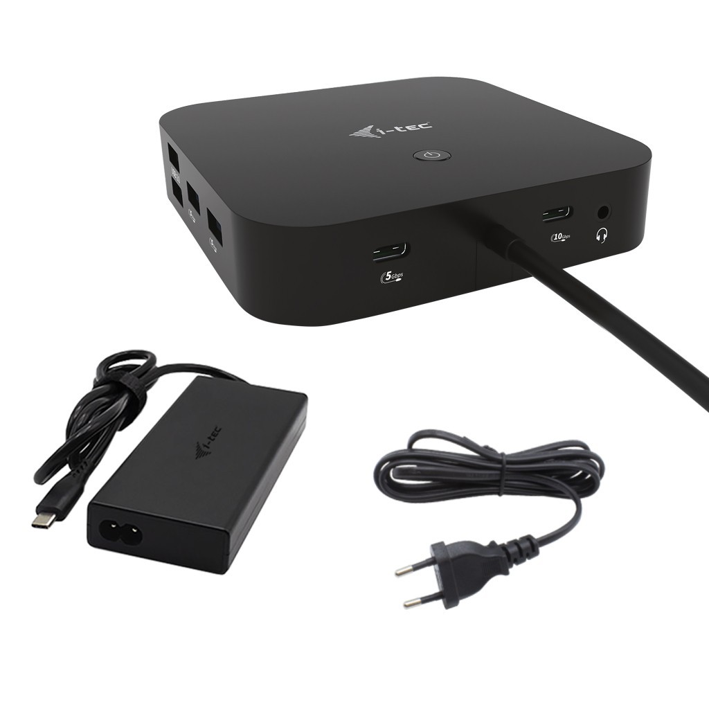 DOCKING I-TEC USB-C - 5XUSB/HDMI/RJ45/DP/JACK/USB-C PD 100W BLACK