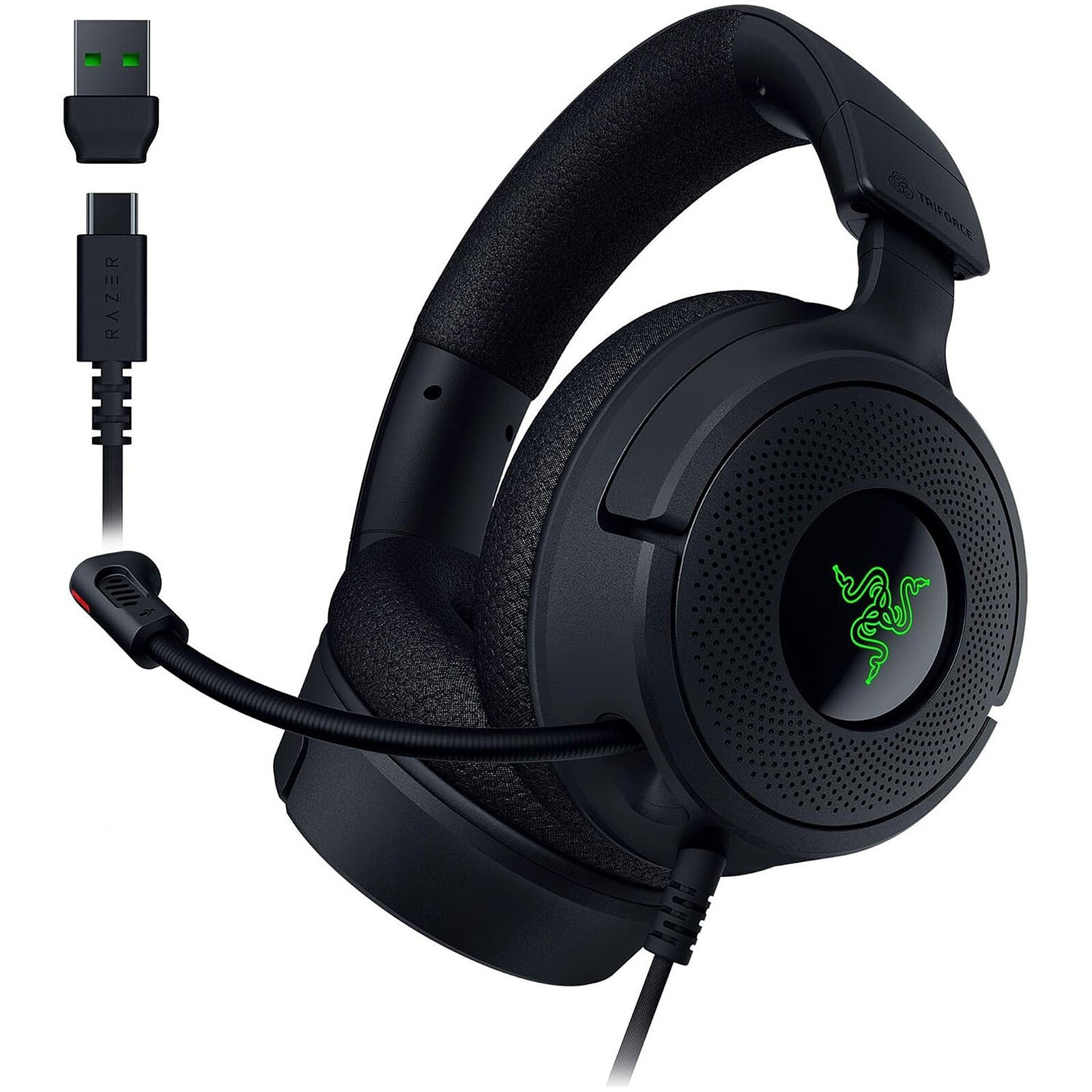 AURICULARES + MICROFONO GAMING RAZER KRAKEN V4 X HEADSET 7.1 USB BLACK