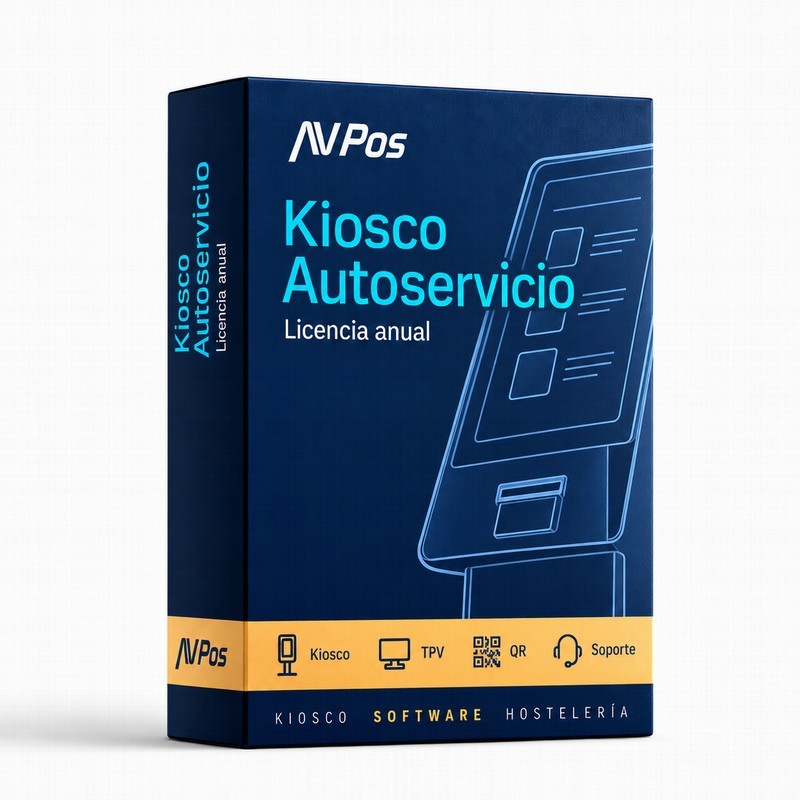 LICENCIA AVPOS KIOSKO + SOPORTE + TPV + QR ANUAL