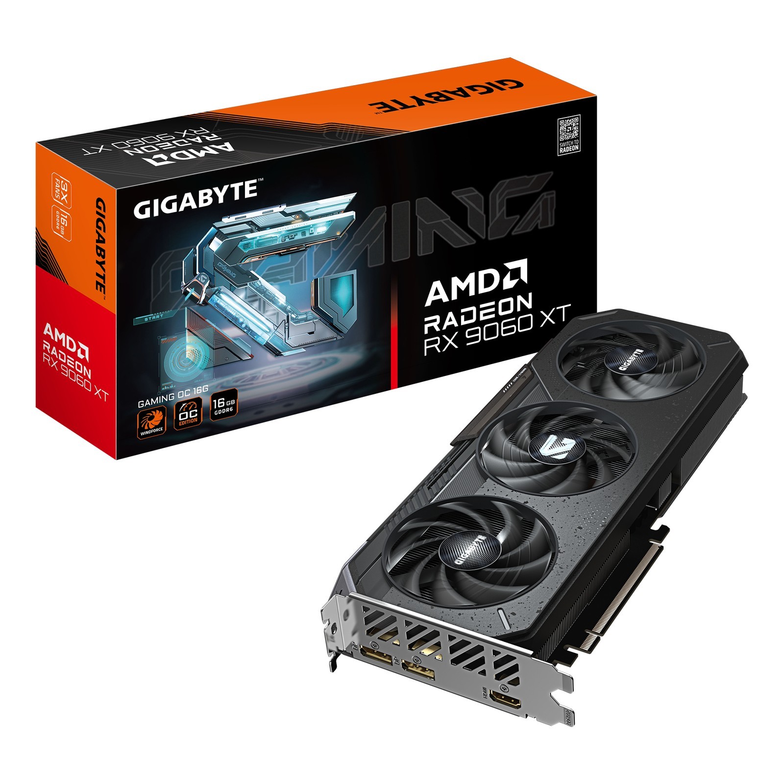 TARJETA DE VIDEO GIGABYTE RX 9060XT 16GB OC GAMING GDRR6 PCIE