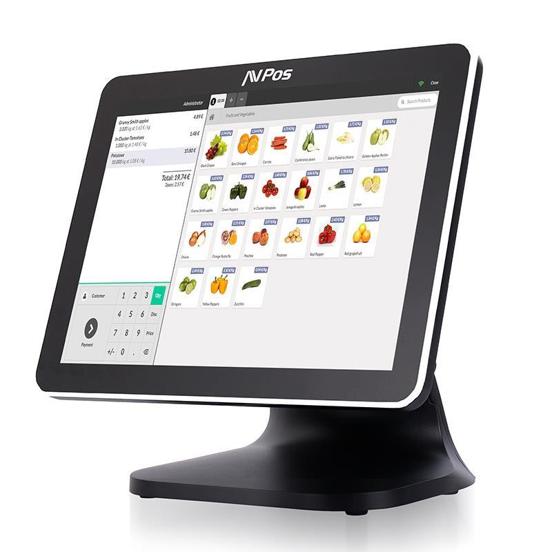 TPV AVPOS K5000 15 ALUMINIO TACTIL I7 10TH/8G/128G/WIFI/MULTIMEDIA/W11P 3Y