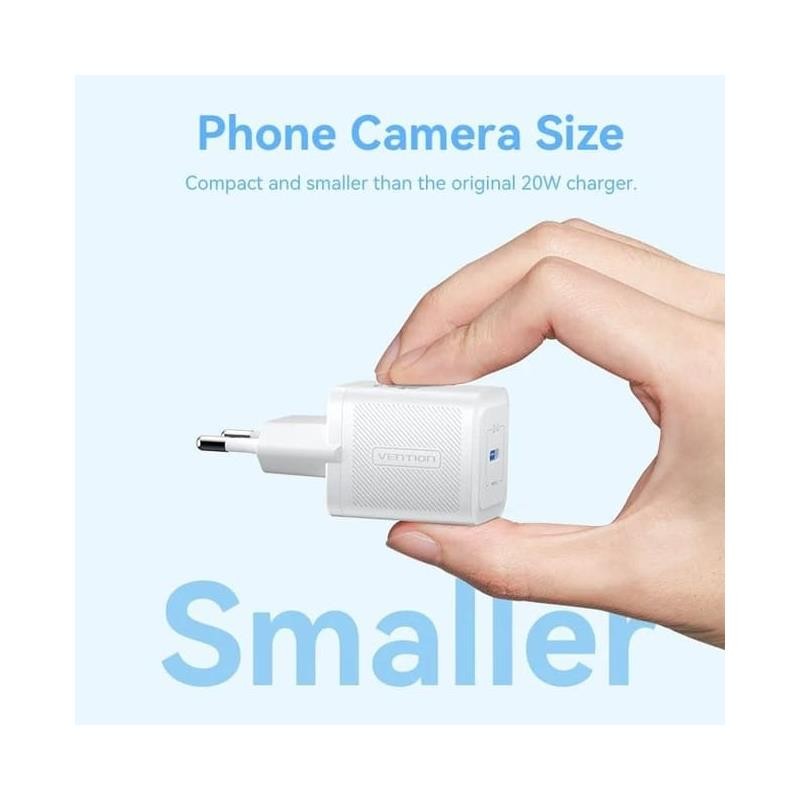 CARGADOR DE PARED VENTION GAN USB-C 20W ROSE